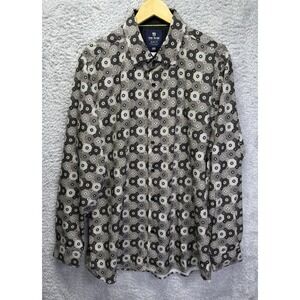 Tom Baine Mens 3XL Performance Shirt 4 Way Stretch Geometric Long Sleeve
